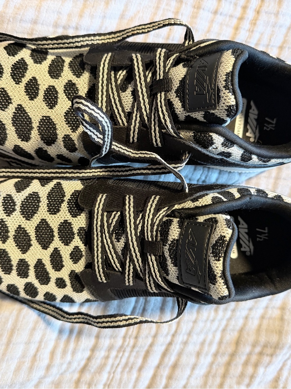 Women’s AVA Black and White animal print  Sneakers 7.5